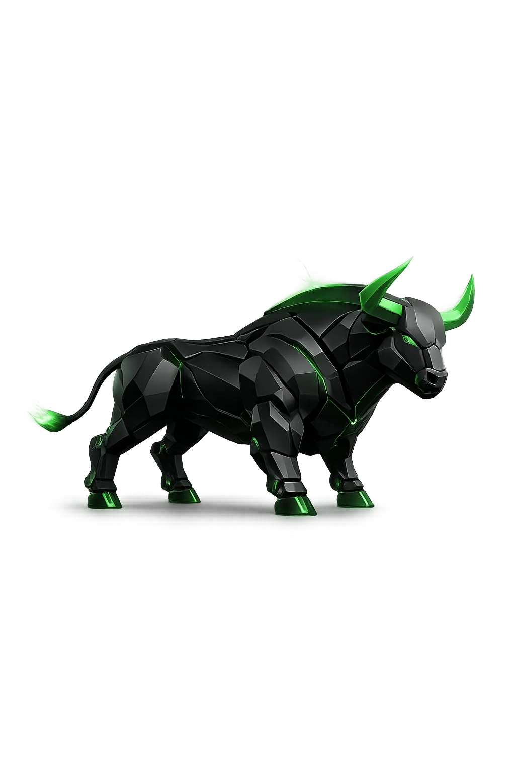 Black chrome bull reference art